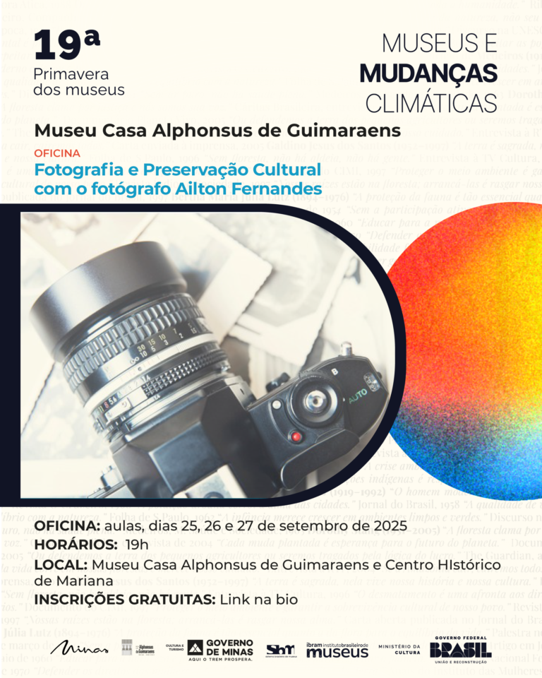 Museu Casa Alphonsus de Guimaraens promove oficina de fotografia na 19ª Primavera dos Museus